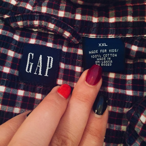 Red, White, and Blue Plaid GAP Shirt - Picture 3 of 3
